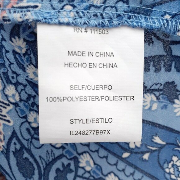 Lily Black Blouse 2X Top Paisley 809 - Picture 5 of 6